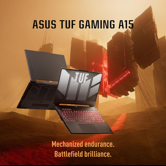 لابتوب الألعاب ASUS TUF F15 FA507NUR، معالج AMD Ryzen 7 7435HS، ذاكرة وصول عشوائي (RAM) سعة 512 جيجابايت، شاشة 15.6 بوصة FHD sRGB 100%، معدل تحديث 144 هرتز، بطاقة رسومات NVIDIA GeForce RTX 4050 سعة 6 جيجابايت GDDR6، نظام التشغيل Windows 11 