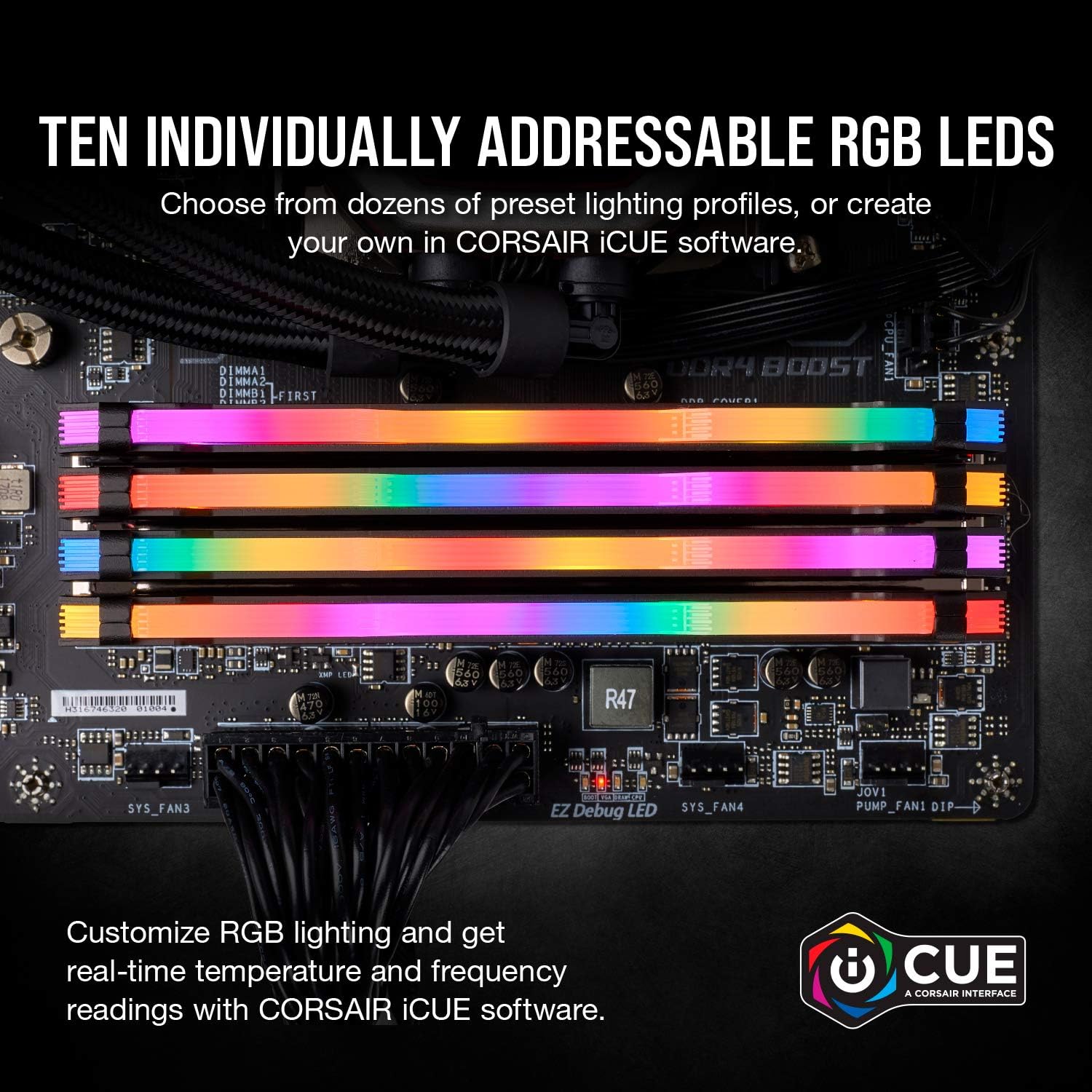 Corsair Vengeance RGB PRO 16GB (2x8) DDR4 3200MHz C16 Desktop Memory - Black