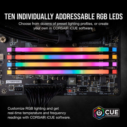 Corsair Vengeance RGB PRO 16GB (2x8) DDR4 3200MHz C16 Desktop Memory - Black