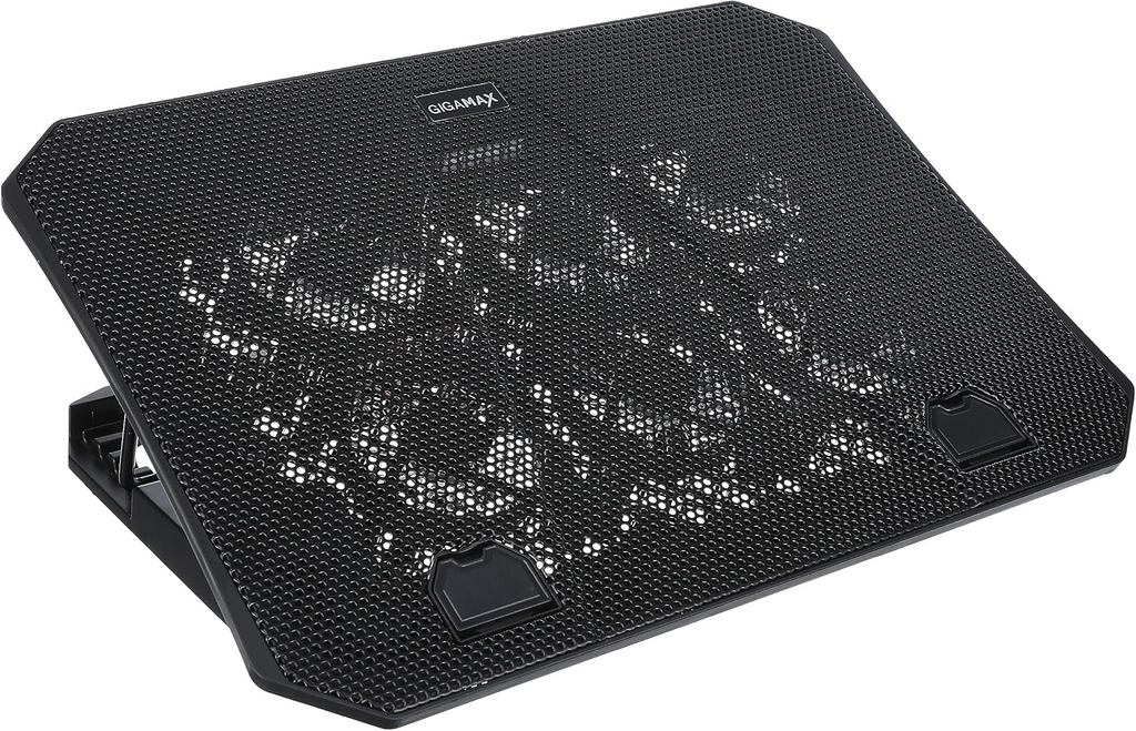 مبرد كمبيوتر محمول Gigamax gm99 مع 6 مراوح لأجهزة الكمبيوتر المحمولة - أسود 