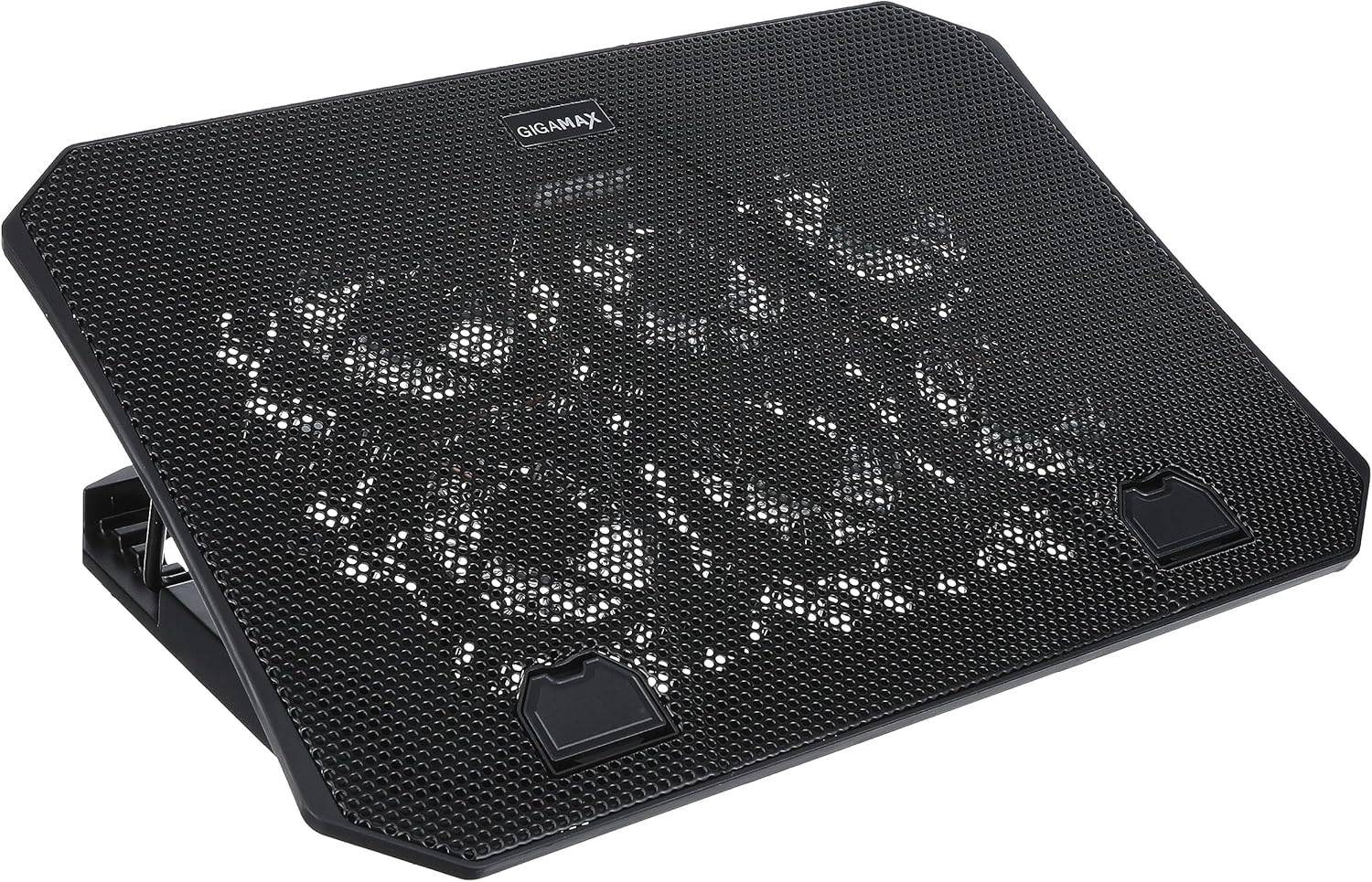 مبرد كمبيوتر محمول Gigamax gm99 مع 6 مراوح لأجهزة الكمبيوتر المحمولة - أسود 