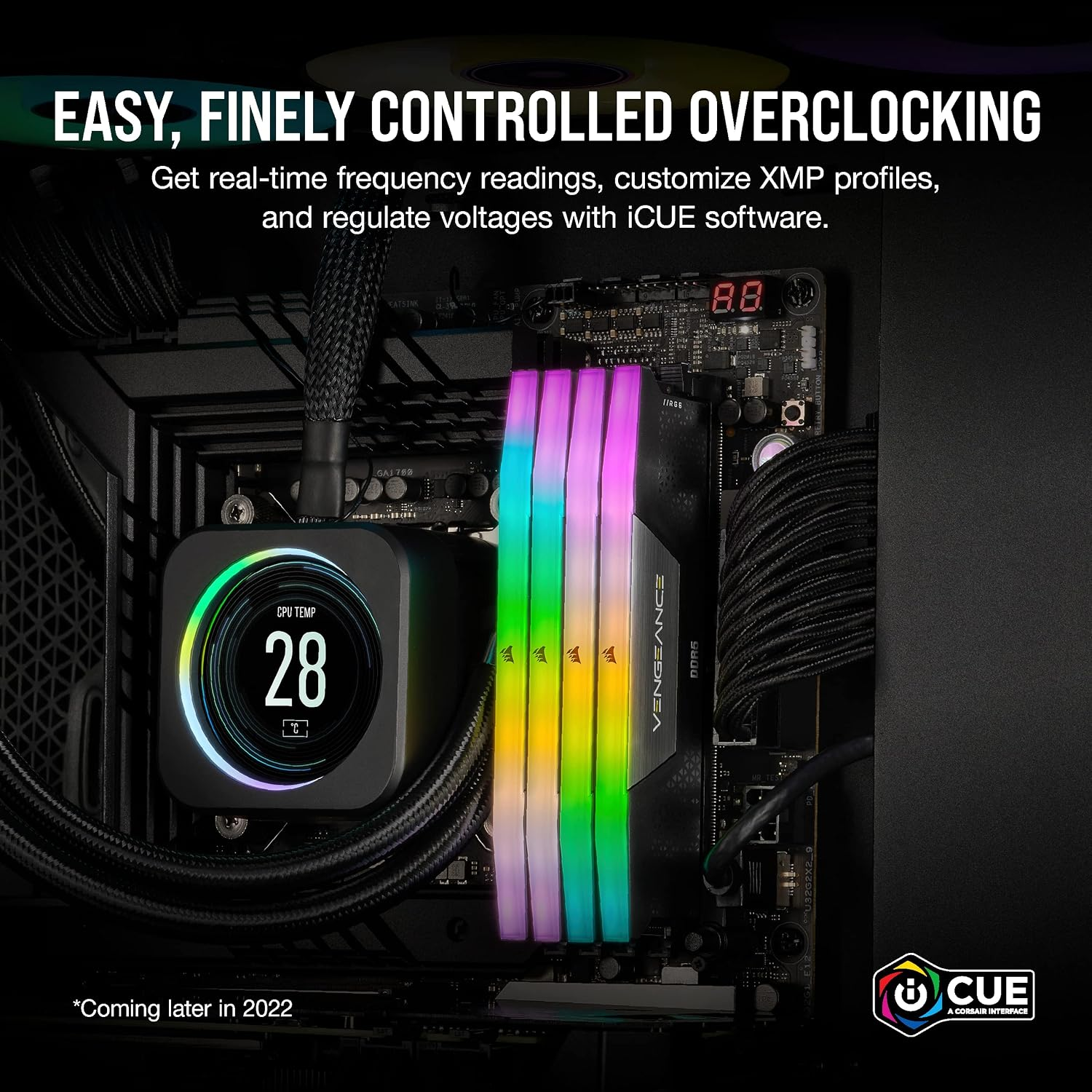 Corsair VENGEANCE RGB DDR5 32GB (2x16GB) 6000MHz CL38-44-44 INTEL XMP & AMD EXPO - GREY