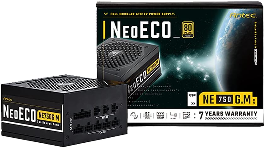 Antec NeoECO 750W مصدر طاقة وحدات كامل 80 بلس ذهبي 