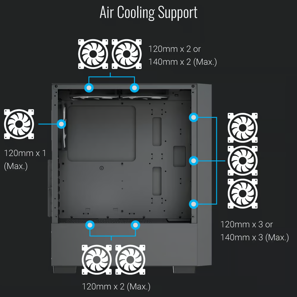 Aerocool B508A Flow Black