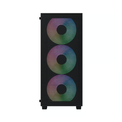 Aerocool B509A Flow Black 6 Argb Fans Mid Tower Case With Psu LUX 650W 80+ Bronze