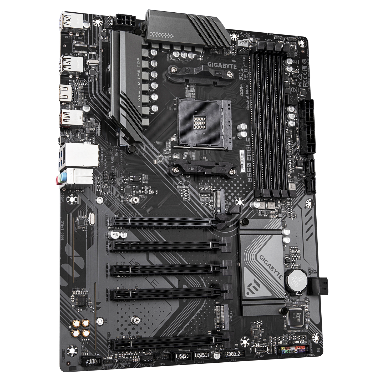 Gigabyte B550 Eagle ATX Motherboard Supports AMD Ryzen 3000-4000-5000 CPUs With 4x Ram Slots