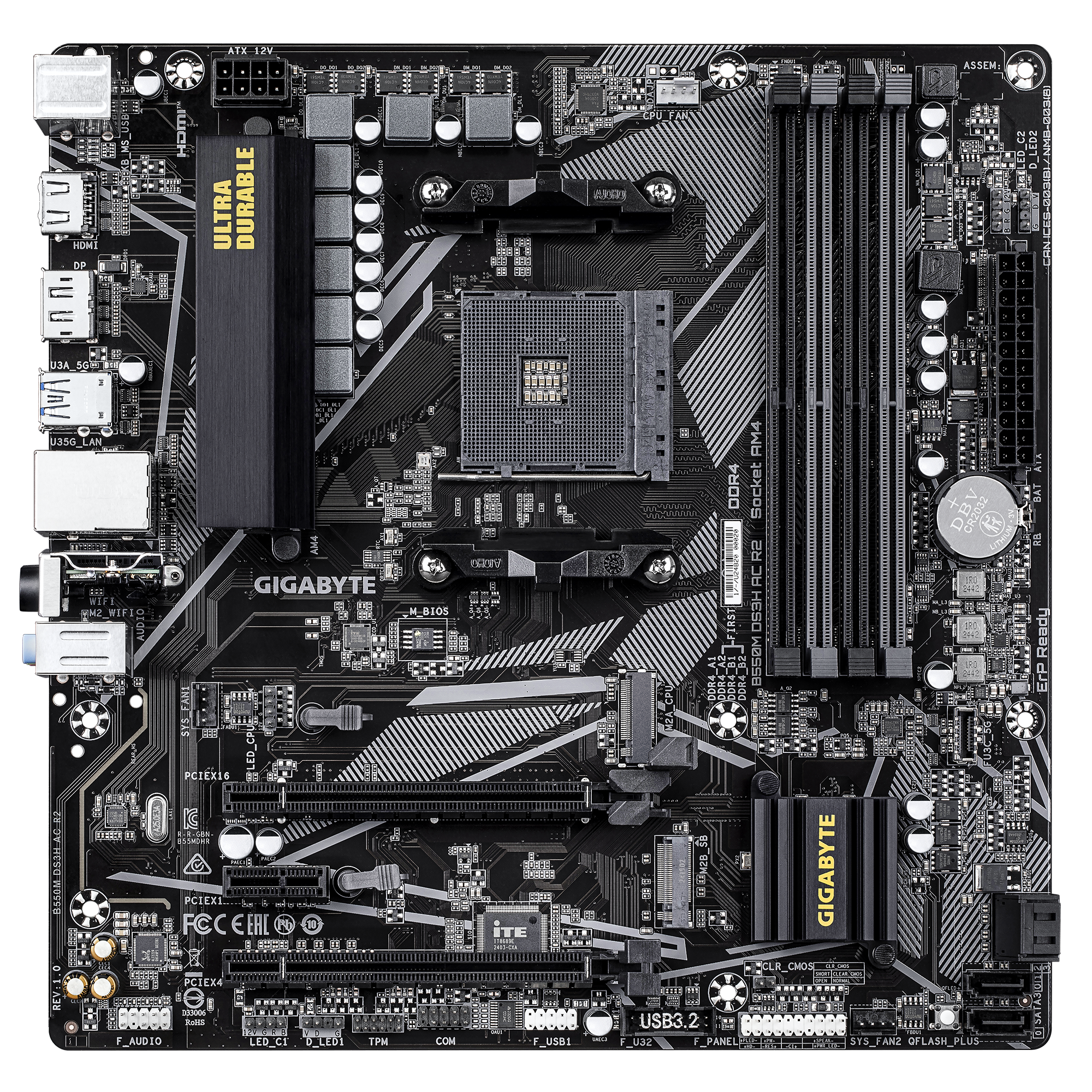GIGABYTE B550M DS3H AC R2 WIFI AM4 Motherboard