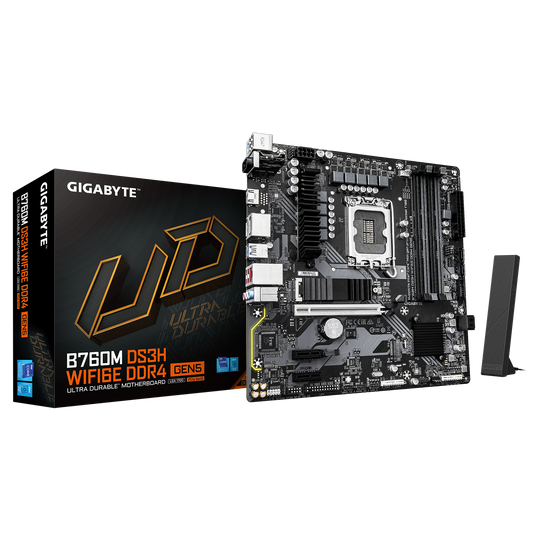Gigabyte B760M DS3H WIFI6E DDR4 Gen5 Intel LGA1700 Motherboard