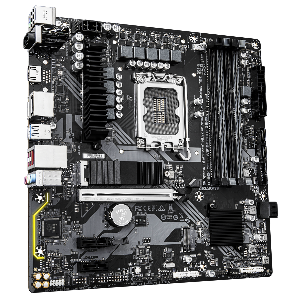 Gigabyte B760M DS3H WIFI6E DDR4 Gen5 Intel LGA1700 Motherboard