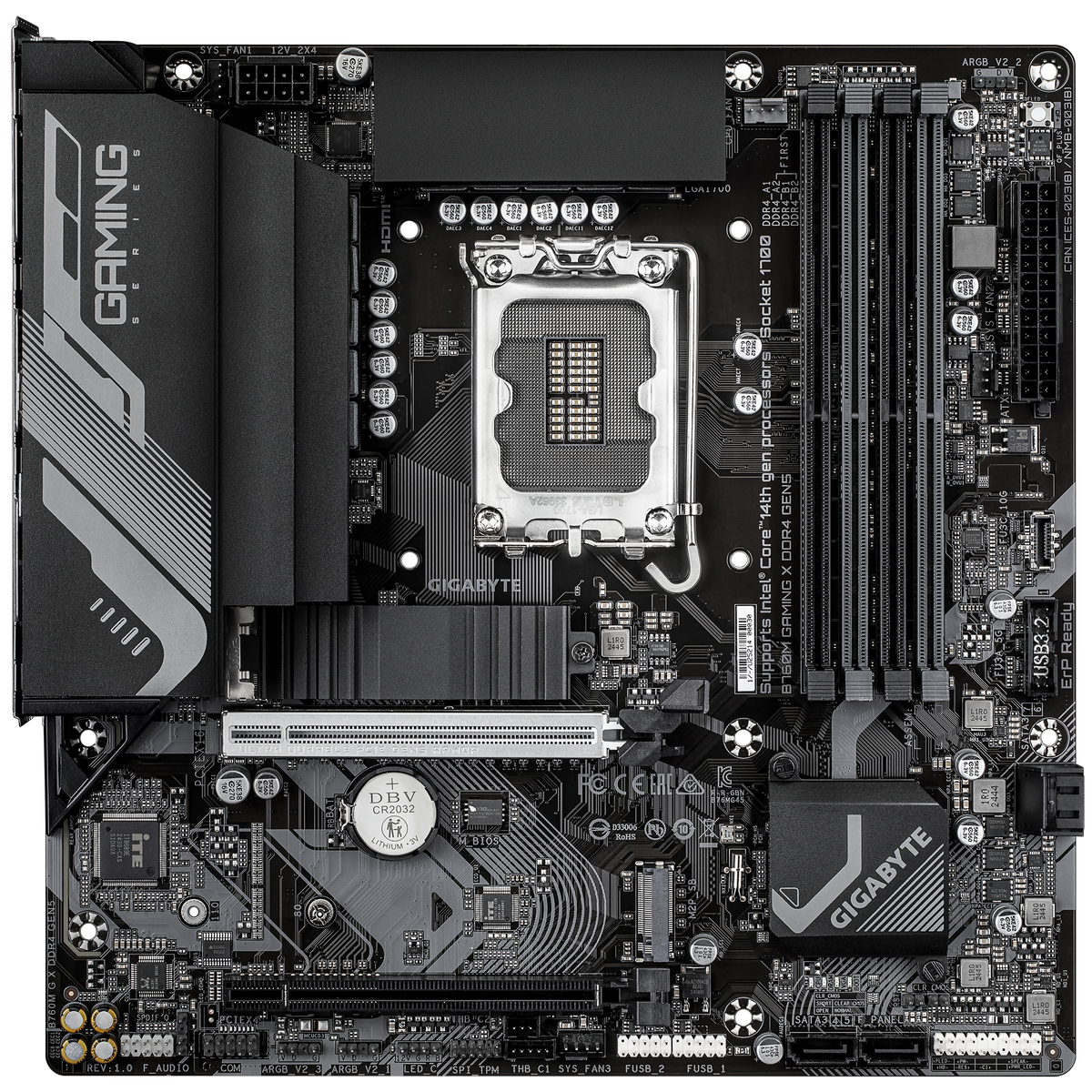 GIGABYTE B760M GAMING X GEN5 DDR4 PCIe 5.0 x16 Slot Intel LGA1700 Motherboard