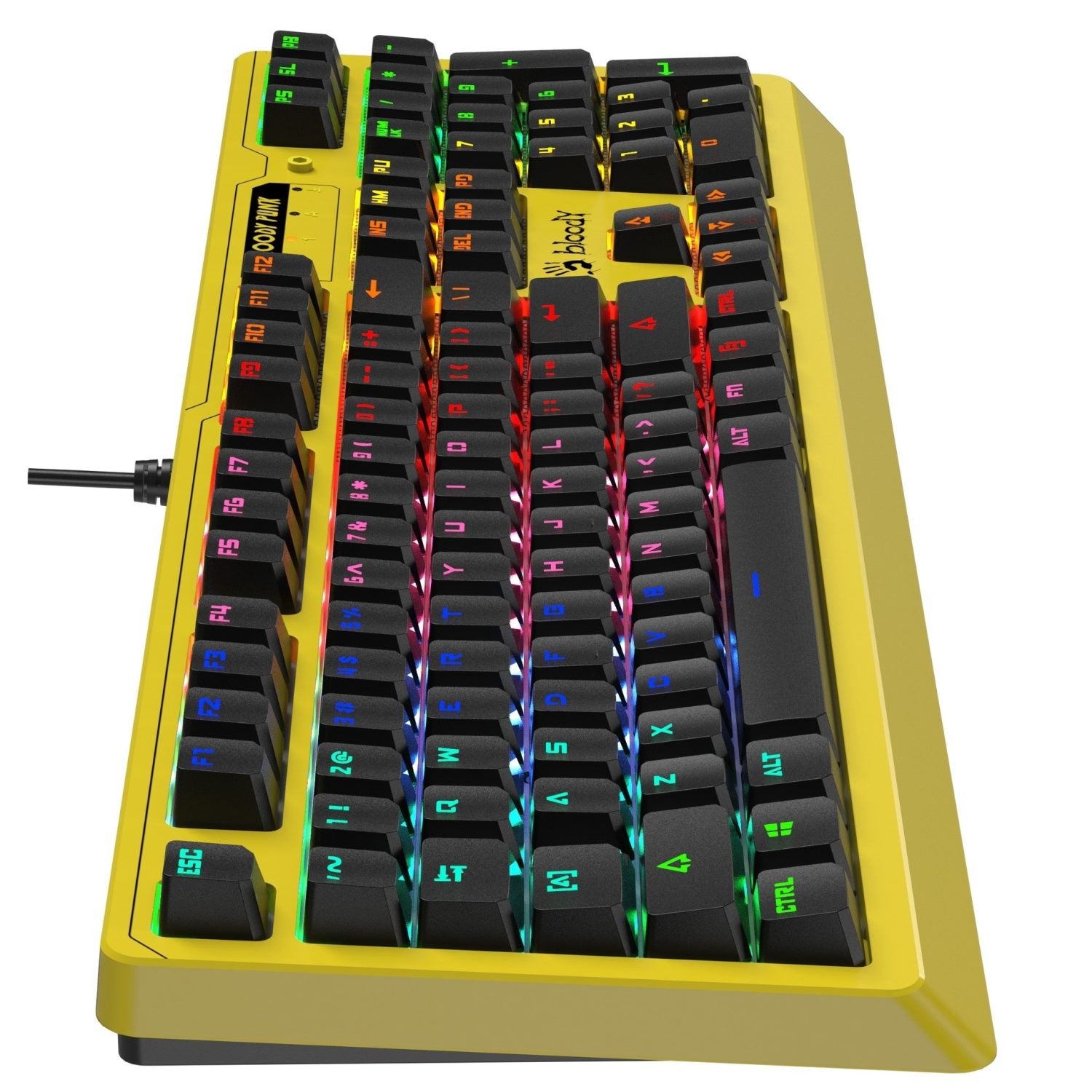 لوحة مفاتيح الألعاب الميكانيكية Bloody B810RC Light Strike RGB Animation - مفتاح LK الضوئي الأزرق | أصفر