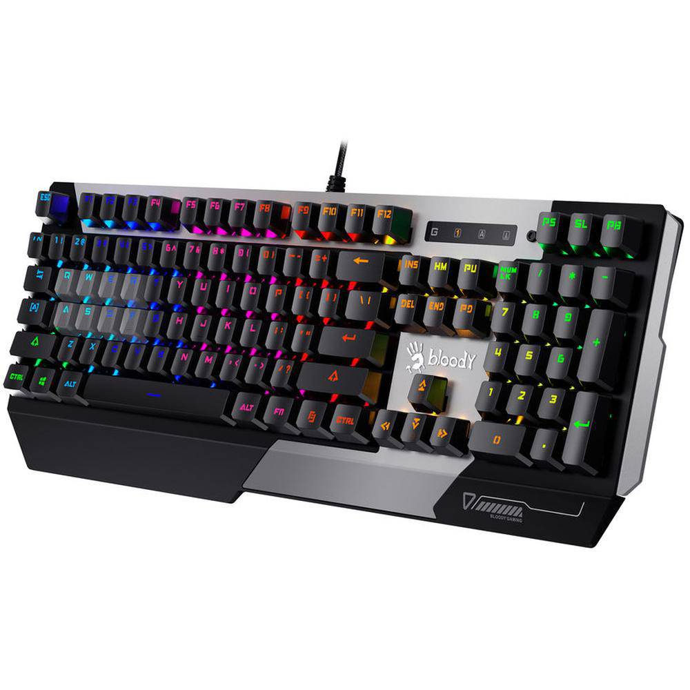 Bloody B865R LightStrike RGB Mechanical Gaming Keyboard – LK Optical Blue Switch | Gun Grey