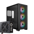 Cooler Master Elite 301 USB Type C 3x Fan ARGB Case With Cooler master 700w Power supply