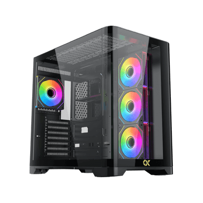 Xigmatek Crystal Storm 4 fan PWM Argb Curved TG Mid Tower Case