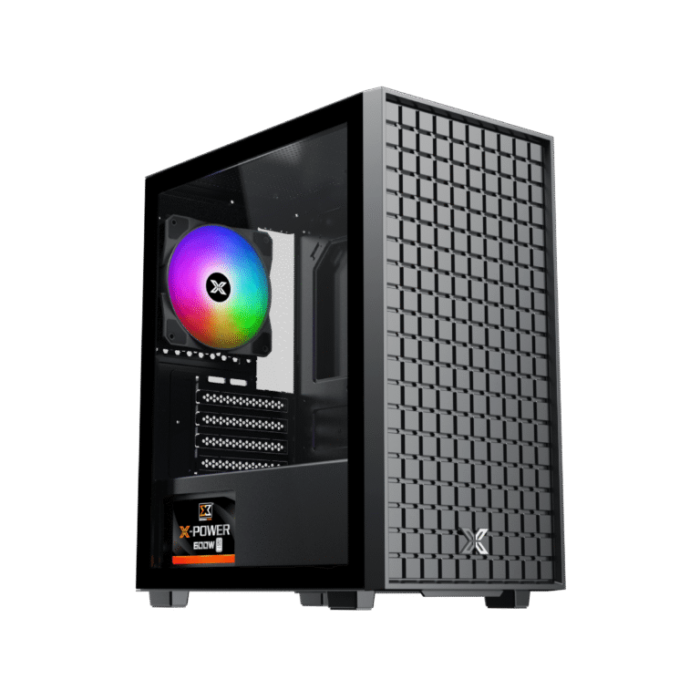 XIGMATEK Sky M FRGB 3 Fan Micro Tower Case + X-Power 600W 80+ White