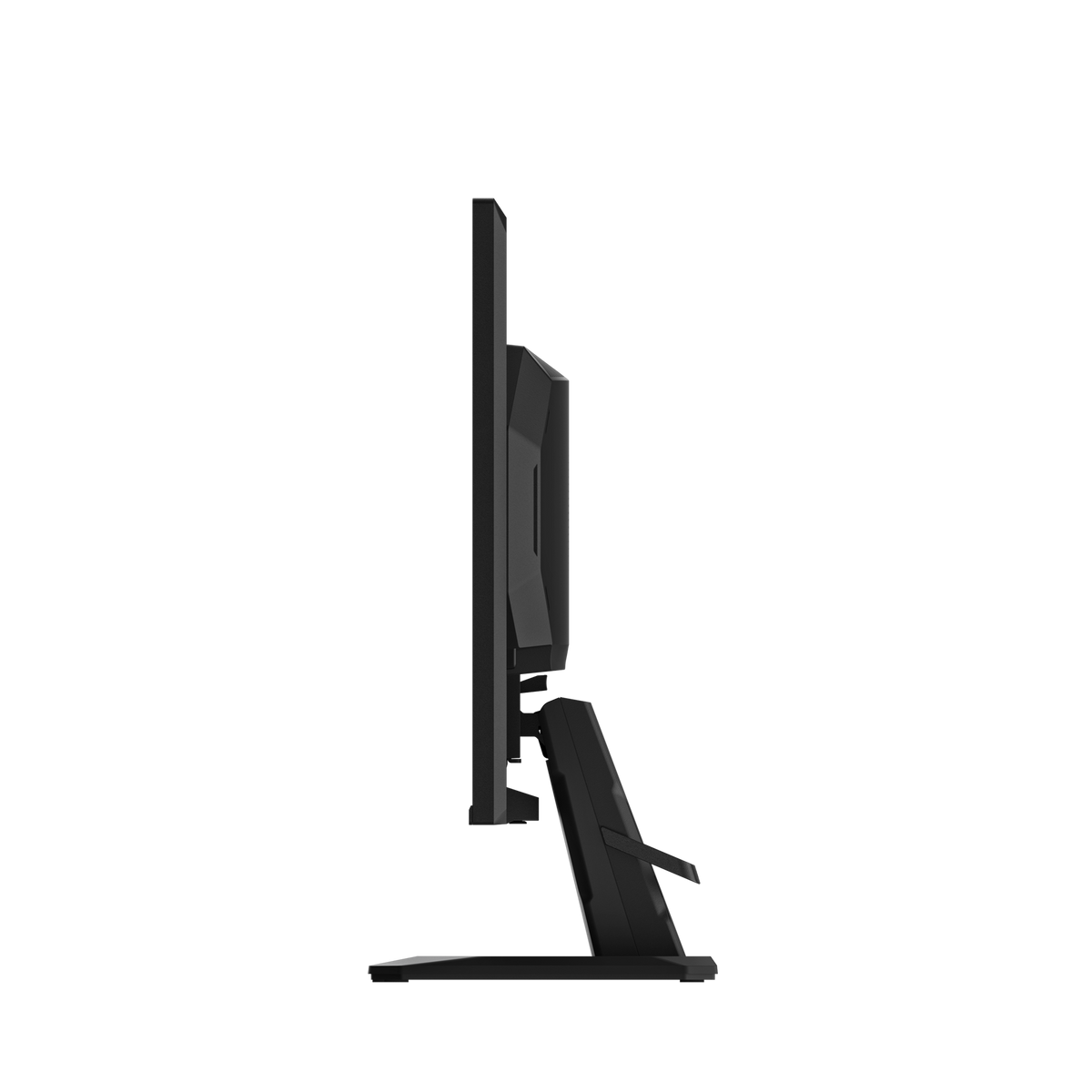 Gigabyte gaming monitor side profile with black stand and slim bezel