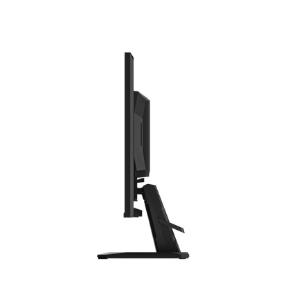 Gigabyte gaming monitor side profile with black stand and slim bezel