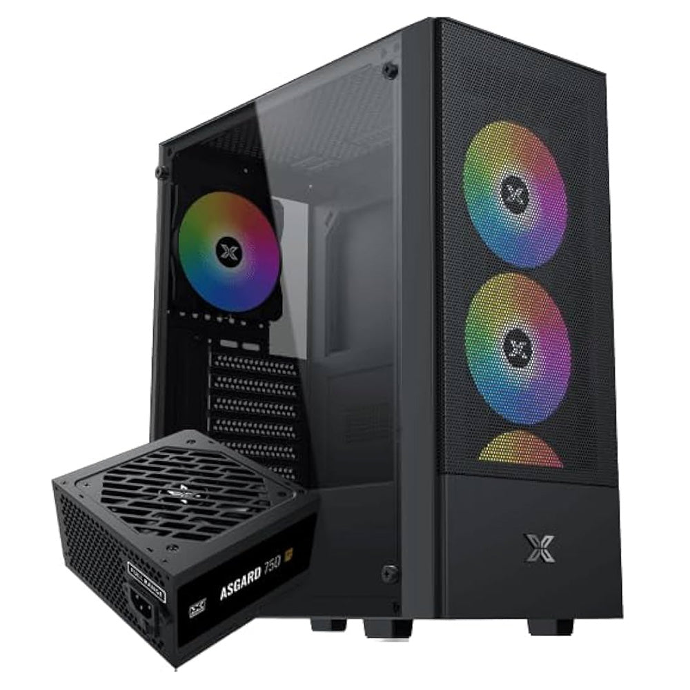 Xigmatek Hero II Air ARGB مع مزود الطاقة Xigmatek Asgard 750w 80+ Bronze