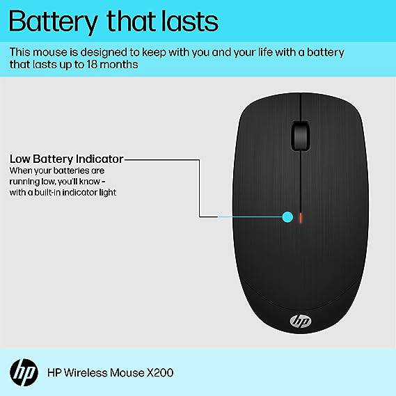 HP Wireless Mouse X200 - Black