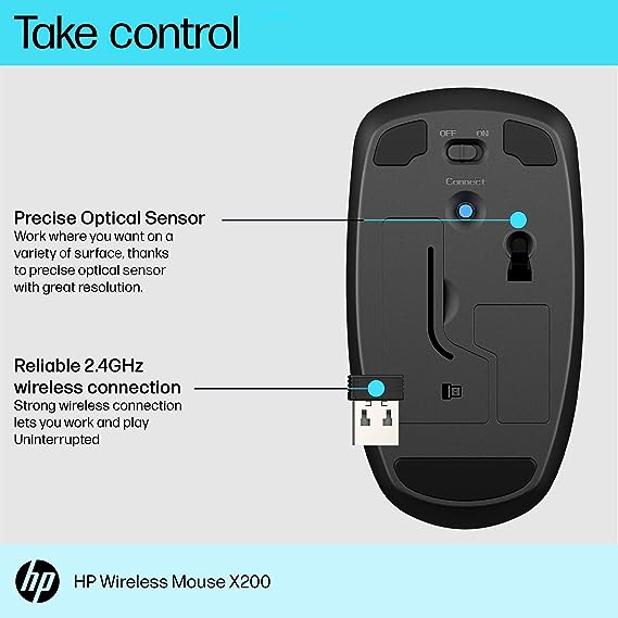 HP Wireless Mouse X200 - Black