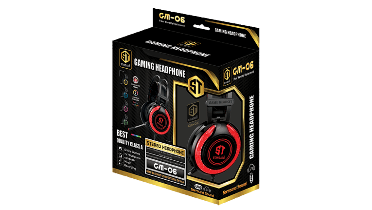 سماعة رأس للألعاب ST Standard gm-06 بمنفذ USB