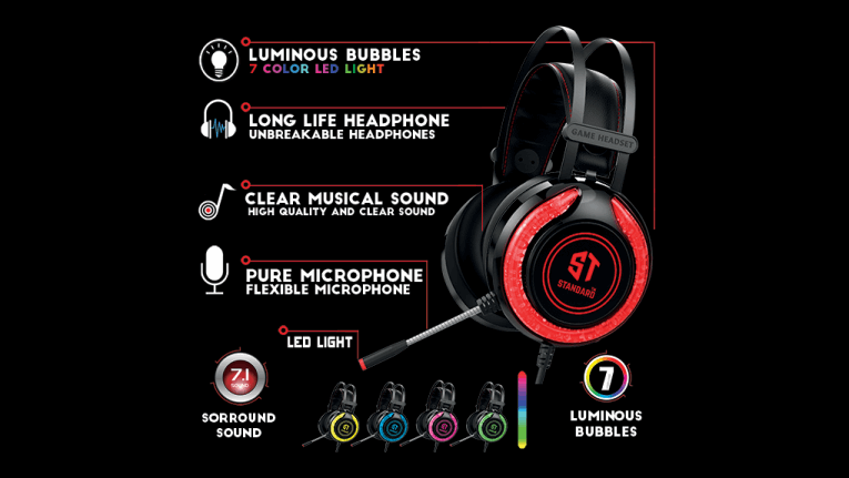 سماعة رأس للألعاب ST Standard gm-06 بمنفذ USB