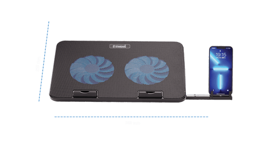 مبرد ICE 02 لأجهزة الكمبيوتر المحمولة من st-standard مع حامل للهاتف 