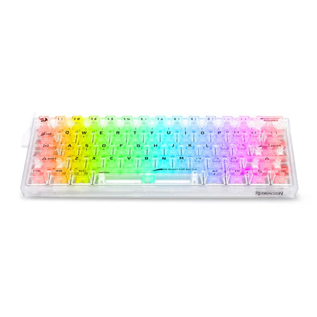 لوحة مفاتيح الألعاب Redragon K617CT RGB سلكية 60% RGB - بيضاء