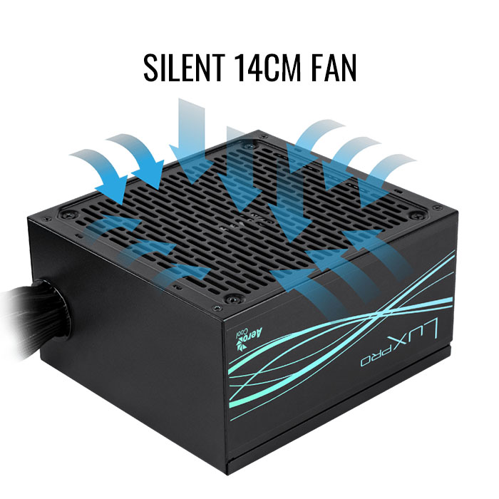 Aerocool LUX PRO 850W JAPANESE BRAND PRIMARY CAPACITOR With ATX3.0-PCIe 5.0-80+ Bronze Power Supply