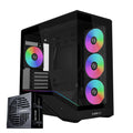 Lian Li Vector V100R Mini Mid-Tower Gaming Case with 4 ARGB Fans + Psu RB750 750W 80+ Bronze ATX 3.1