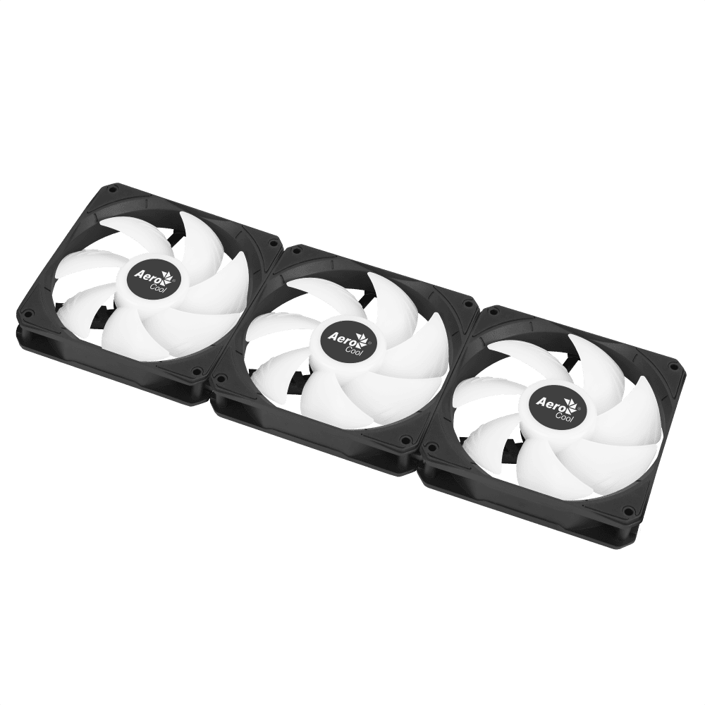 Aerocool Link 3-Pack 4-pin PWM connector-1500RPM-ARGB lighting-25.3 dB A noise level absorbing pads minimize noise-Connect the three fanswith a single cable for streamlined cable management