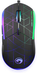 MARVO Scorpion M115 Gaming Mouse 7 LED Colours, Adjustable up to 4000 DPI, Gaming Grade Optical Sensor with 6 Programmable Buttons