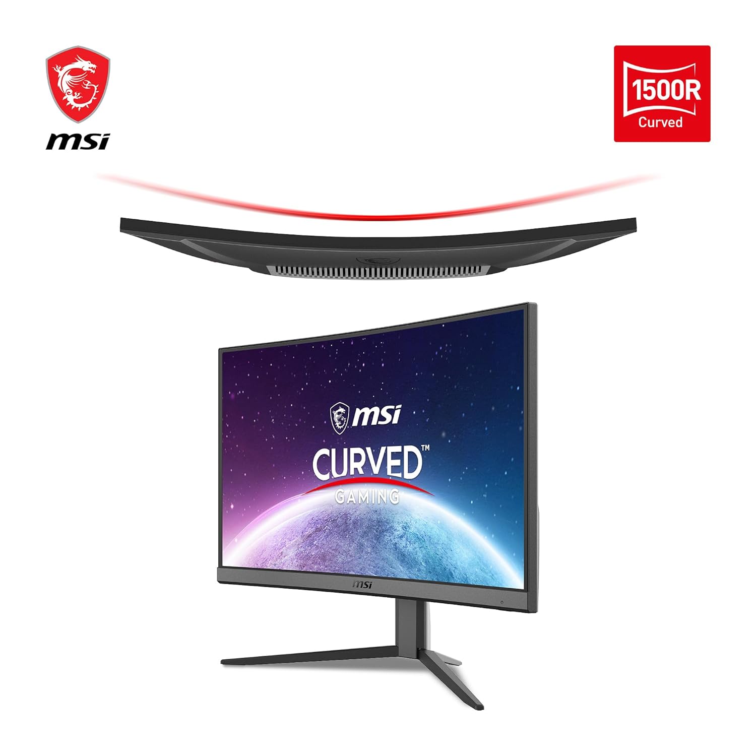 MSI G24C4 E2 24 Inch FHD Curved Gaming Monitor - 1500R 1920 x 1080 VA Panel, 180Hz / 1ms
