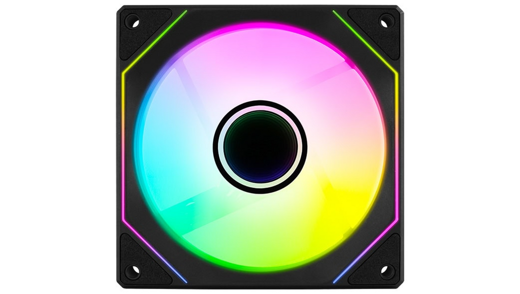 Aerocool Phantom M-3 Black 120mm PWM fan-ARGB design-Compatible with Addressable RGB motherboards-16.8 million colors