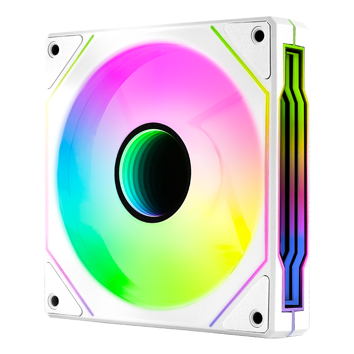 Aerocool Phantom M-3 White 120mm PWM fan-ARGB design