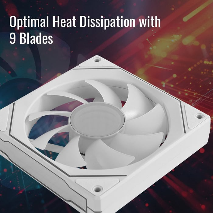 Aerocool Phantom M-3 White 120mm PWM fan-ARGB design