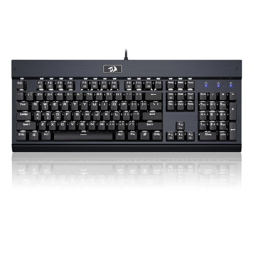 لوحة مفاتيح ميكانيكية للألعاب من Redragon KG010-KN - مفتاح بني - إضاءة LED بيضاء - أسود