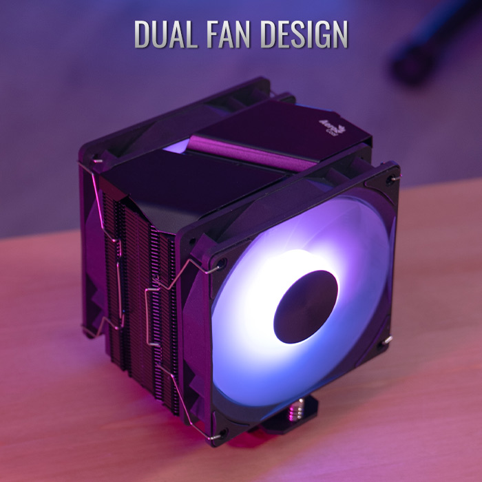 AeroCool Rime 4 Dual ARGB Cpu Air  Cooler