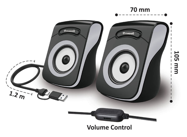 ST Standard Speaker USB & TypeC FALCON-X Wired Speaker