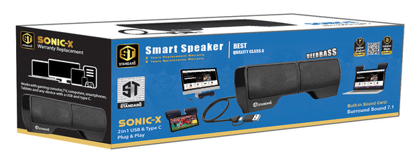 ST Standard Speaker USB & TypeC SONIC-X Wired Speaker