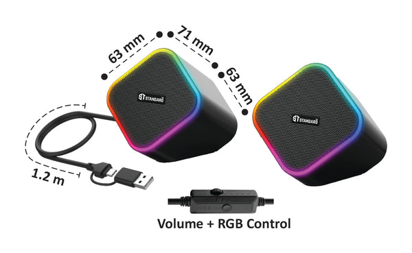ST Standard Speaker USB & TypeC SPARK-X Wired Speaker
