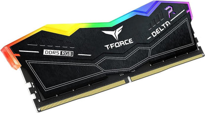 TeamGroup T-Force Delta RGB 16GB 6000MHz CL38 Desktop Gaming DDR5 RAM with Intel XMP 3.0 and AMD Expo Support (Black)