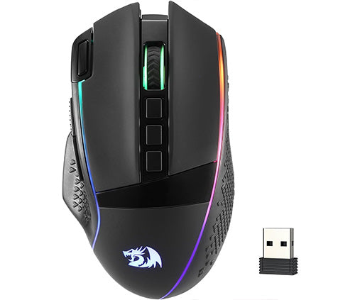 Redragon M991 RGB ENLIGHTENMENT PRO Wireless / Wired Rechargeable Gaming Mouse – 26000DPI – 9 MMO Buttons