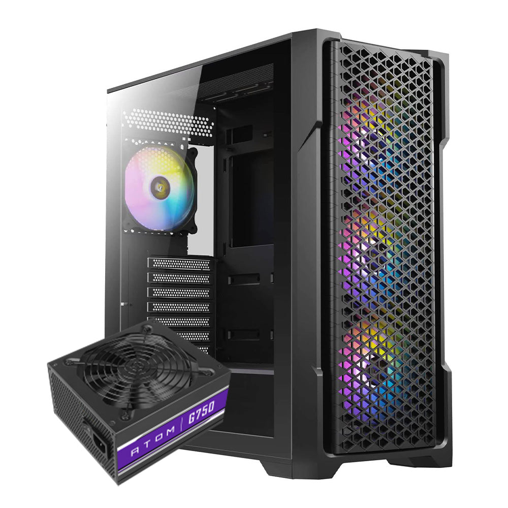 ANTEC AX90 ARGB Mid-Tower Case + PSU G750 750w 80+ Gold