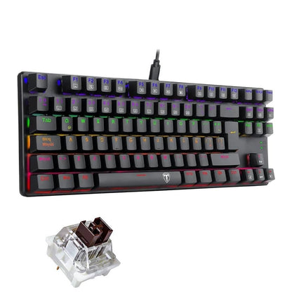 T-dagger TGK313 Bora Rainbow Led Tkl Gaming Mechanical Brown Switch Keyboard