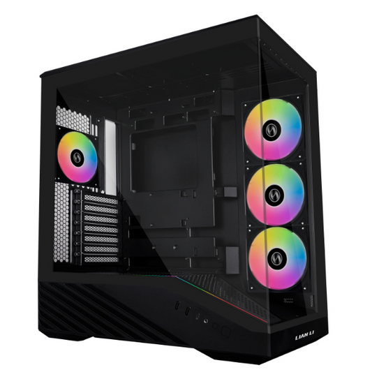 Lian Li Vector V100R BTF Black Mid-Tower Gaming Case with 4 ARGB Fans, USB Type-C + RB750 750W 80+ Bronze ATX 3.1 PSU