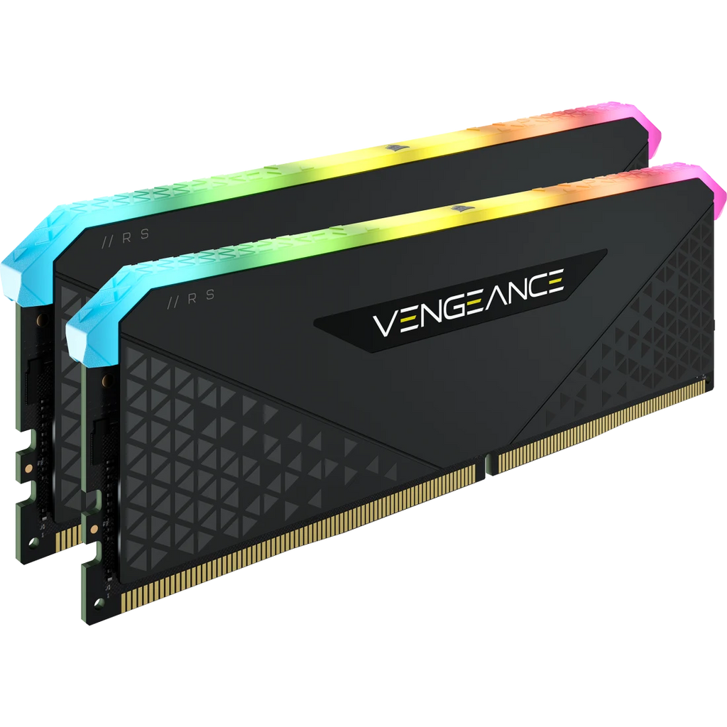 مجموعة ذاكرة Corsair VENGEANCE RGB RS سعة 16 جيجابايت (2 × 8 جيجابايت) DDR4 DRAM بسرعة 3200 ميجاهرتز C16 