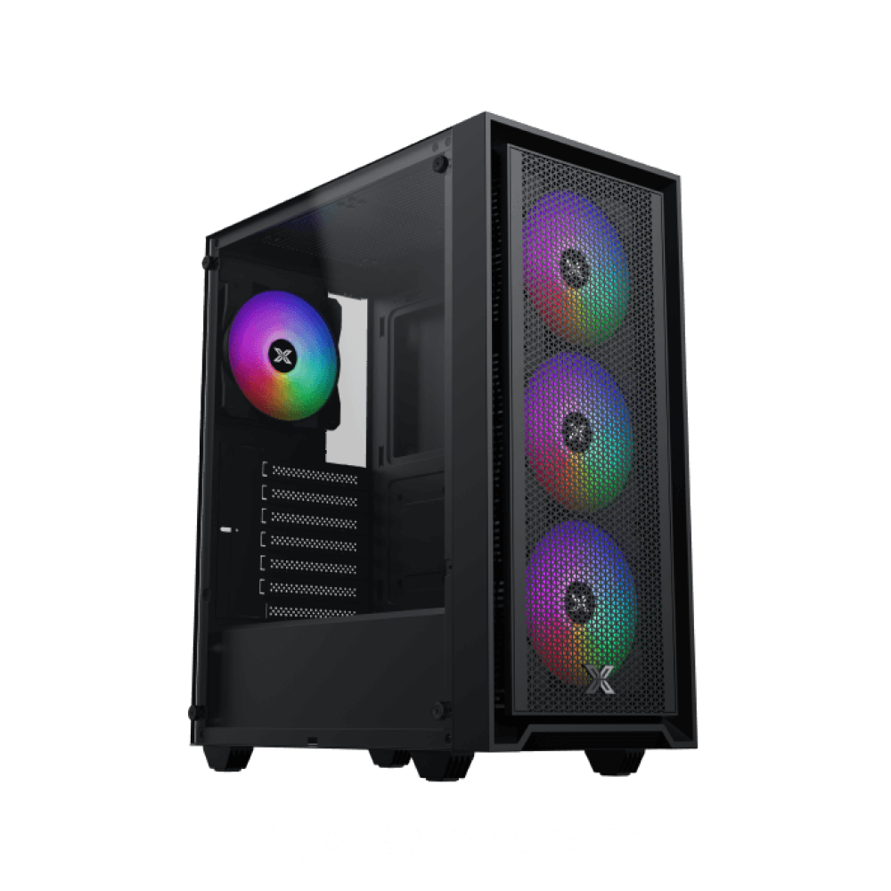 Xigmatek Master X Gaming MID Tower Case 4 مراوح RGB + 600 واط 80+ 