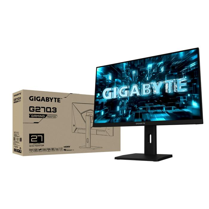 GIGABYTE G27Q3 27-inch QHD IPS 320hz 1ms GTG Gaming Monitor 98% DCI-P3 140% sRGB Fully Adjustable Stand