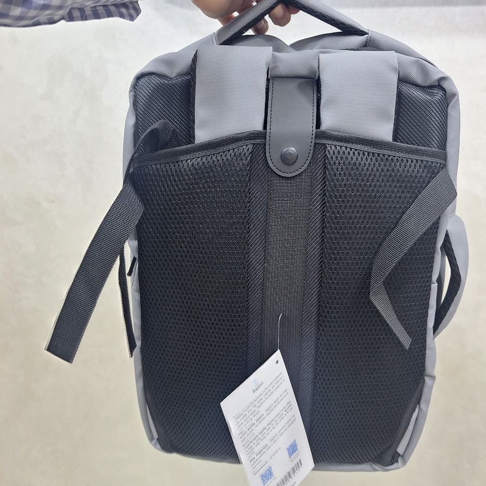 Bagbell 3010 Laptop Backpack Made by High Quality Material 2x Zipper fits up to 15.6 inch- Gray